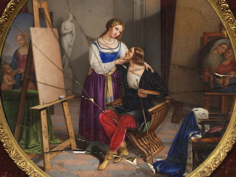 1802-Pietro Bagatti Valsecchi - Raffaello e la Fornarina - Galleria austriaca del Belvedere